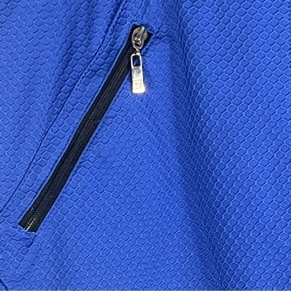 Tail golf skort embossed cerulean blue metal zipper pockets 17 inch size M - Picture 6 of 13